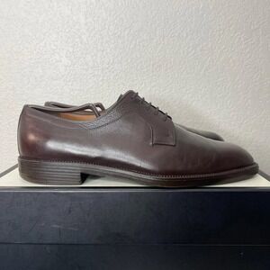 Salvatore Ferragamo Studio Brown Leather Oxford Dress Shoes Lace Up Men's 11 EE